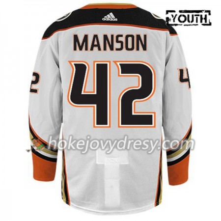 Dětské Hokejový Dres Anaheim Ducks JOSH MANSON 42 Adidas Bílá Authentic